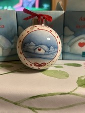 Thun 3 Palline Di Natale In Ceramica Con Scatola Originale ,Anno 2019