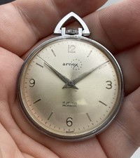 Arnex 17 Jewel 40mm Manual Wind Pocket Watch - Swiss Movement - Check It Out 