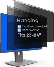 2-Pack 24 Inch Hanging Privacy Screen Protector for Monitor Fits 23-24 Inch ...