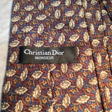 Christian Dior Monsieur Men's Necktie Tie 100% Silk Made in USA Italian Woven