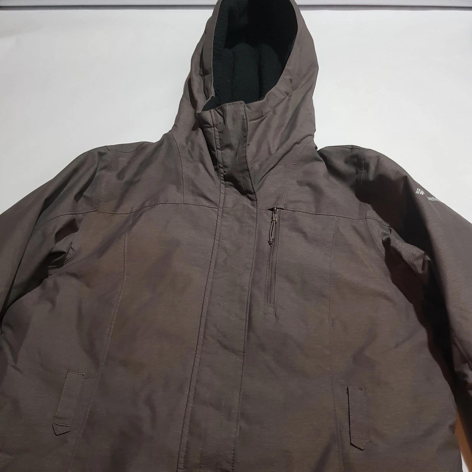 Columbia Omni Heat Insulated Parka Jacket Womens Heather Grey Size Medium