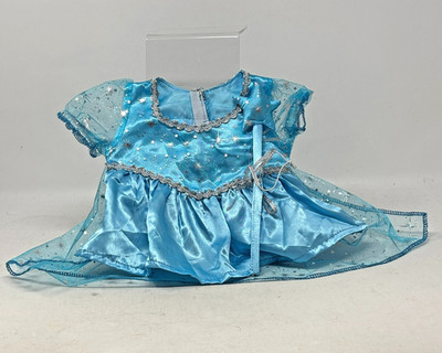 TEDDY MOUNTAIN 16'' Blue Fairy Snow Princess Dress Wand Stars Fits Build-A-Bear