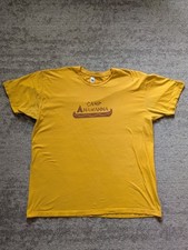 Camp Anawanna Graphic T-Shirt By American Apparel, Yellow - Made In USA Mens 2XL
