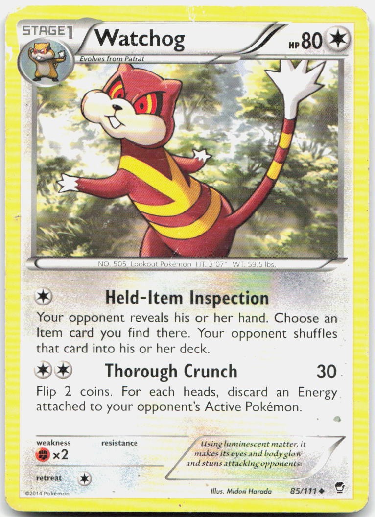 Watchog 85/111 Uncommon Furious Fists Pokemon DMG