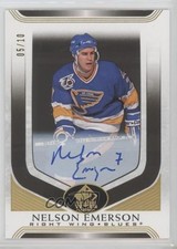 2020 Upper Deck SP Signature Edition Legends Black 5/10 Nelson Emerson Auto tg9