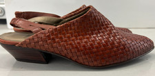 Borelli Sport Vintage Shoes Pointy Slingback Booties Weaved Leather Size 7 1/2