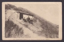 Vintage Postcard, WWI, Soldiers in the dunes of Ostend, Fieldpost