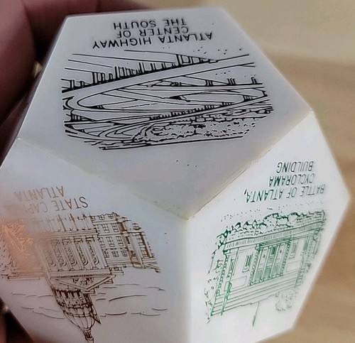 Vintage 12 Sided Die Of Georgia Paperweight - Picture 22 of 24
