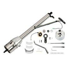 28 Stainless Steel Tilt Automatic Steering Column W9 Hole Wheel Adapter No Key 28 Stainless Steel Tilt Automatic Steering Column W9 Hole Wheel Adapter No Key