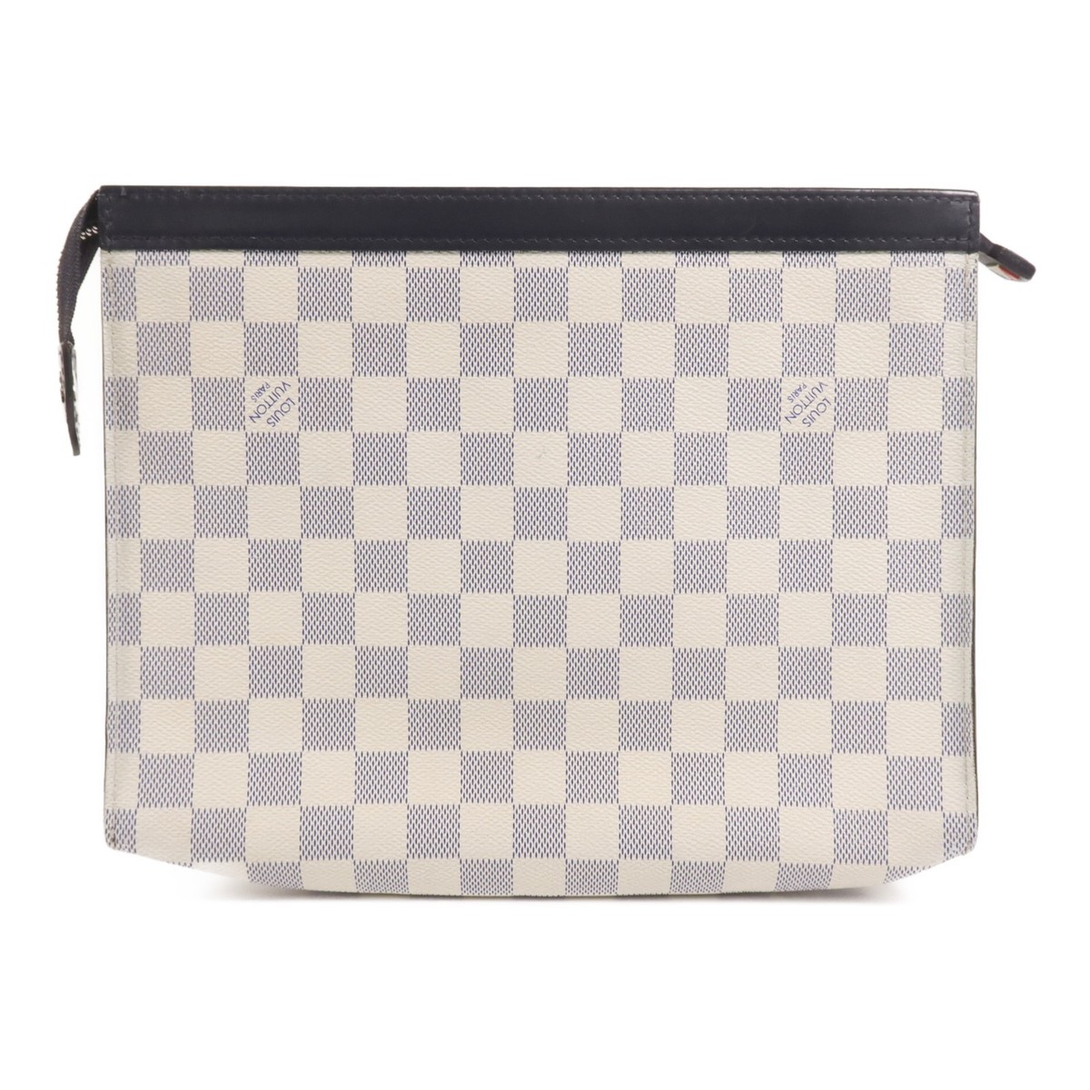 LOUIS VUITTON LV SHW Pochette Voyage Clutch N60049 Damier Azur