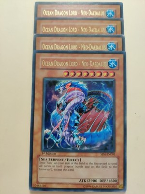 4x Ocean Dragon Lord Neo-Daedalus SD4-EN001 1st Edition Ultra Rare LP/HP