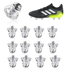 12Pcs Football Shoe Spikes Football Studs 5mm Screw Thread Clear Replacement