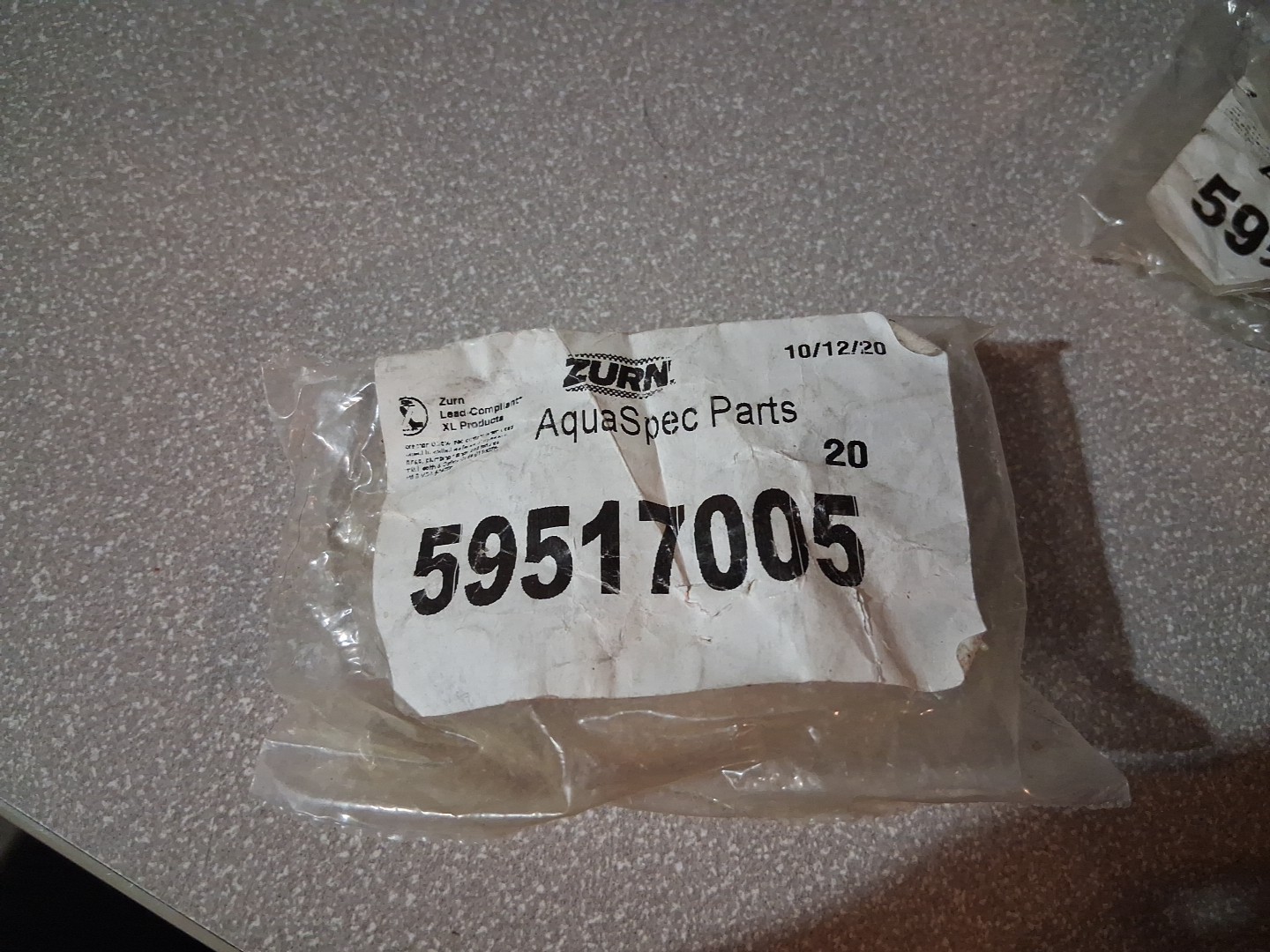 Zurn 59517005 AquaSpec COLD (-XL) Short Stem 1/4 Turn Cartridge - Lead Free