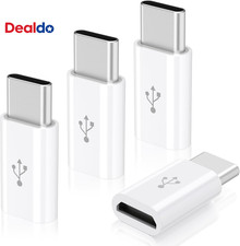 4 Pack Micro USB to USB C Adapter, Micro-Usb Female to USB-C Male OTG Adapter Co