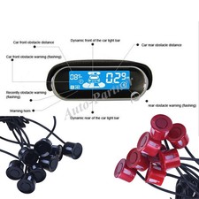 Car Parking Sensors 8 Rear Front View Reverse Backup Radar LCD Display Monitor