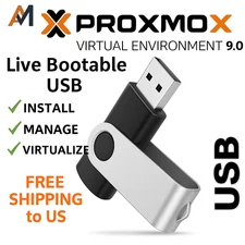 Proxmox VE 9.0 USB 3.2 — Bootable Virtualization Server Environment FREE SHIPP
