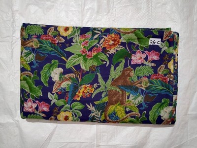 Blue Monkey Print Indian Cotton Fabric Dressmaking Sewing Running Fabric 20 YD