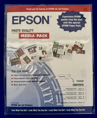 Epson Photo Quality Media Pack Paper for Ink Jet Printers-Brand New