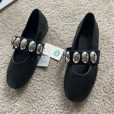 A New Day Genevieve Oversized Dome Stud Mary Jane Flats Size 8.5