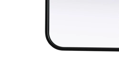 Elegant Decor Contour Metal Rectangle Mirror 22X30" Black - Picture 9 of 11