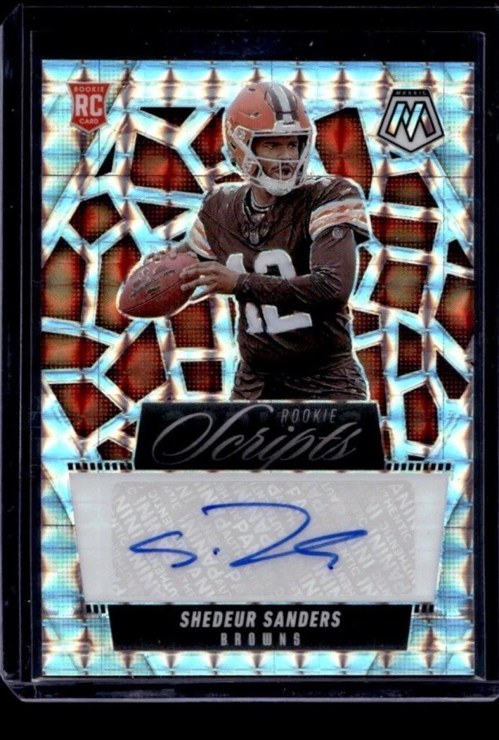 2025 Mosaic Shedeur Sanders Rookie Scripts RC Auto #RS-SSS Browns