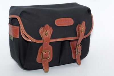 Billingham Hadley Small  Camera Bag. Black. Canvas with Brown Leather Trim.