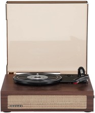Crosley Cr6042A-Wa Scout 3-Speed Bluetooth Turntable Built-In Speakers Walnut