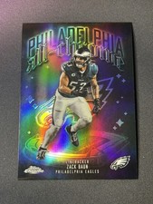 Topps 2025 Chrome all-chrome Zack Baun ACT-22 Philadelphia Eagles Refractor