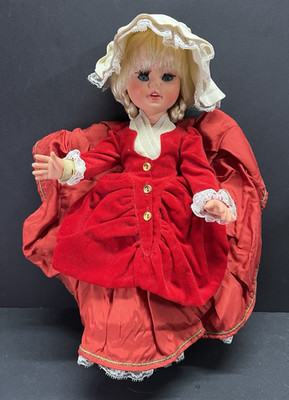 FURGA Italy TINA 17'' Doll - Original Red Velvet dress   1960 - HTF