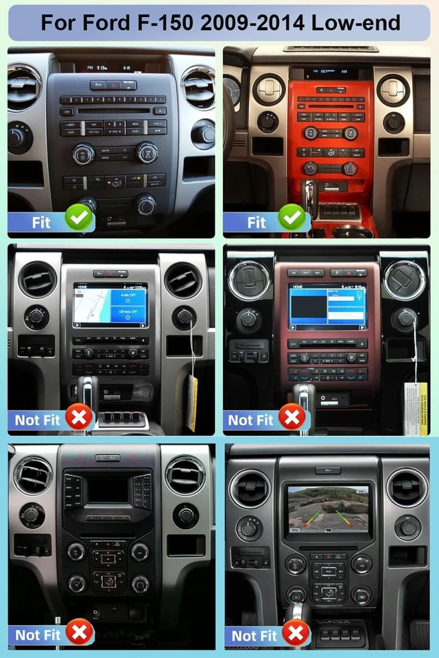 For Ford F150 2009-2014 Android 15 Car Stereo Radio Carplay GPS Navi Wifi Player Foto 4 de 4