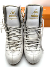Jackson Competitor White Leather Figure Skates 2400 Size 5B BOOTS