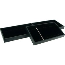 36 Slot Bracelet Watch Display Black Velvet Travel Tray