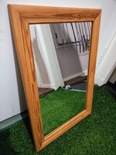 Wood Frame Wall Mirror 50cm Long 35cm Wide Classic Vintage Style VERY GOOD COND
