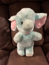 VTG 1979 Richard Toy Co Elephant Plush Wind Up Musical "Rock A Bye Baby" WORKS