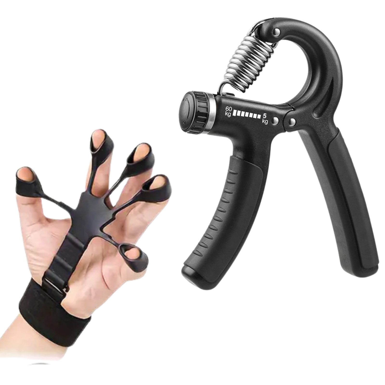 Handtrainer Fingertrainer Set Unterarmtrainer Fingerhantel Handexpander 10-60 kg