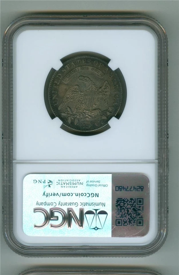 U.S. 1825 CAPPED BUST SILVER QUARTER NGC XF-40 TONED - Image 2 of 2