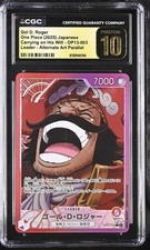 Gol D. Roger OP13-003 CGC 10 Pristine 2025 Alternate Art Parallel Carrying Will