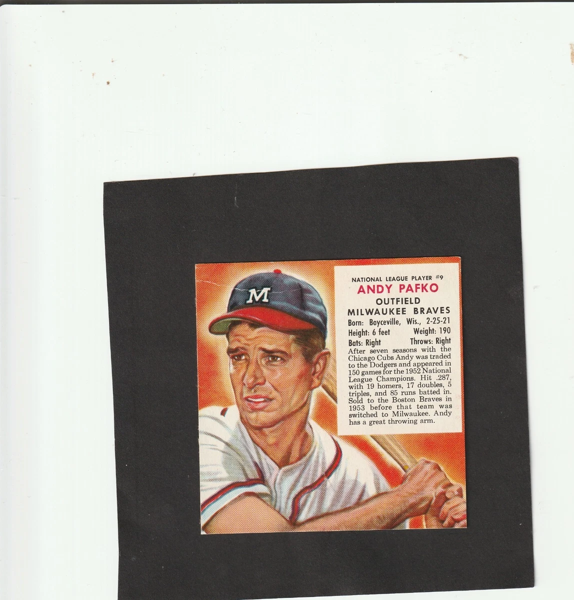 Andy Pafko Baseball Cards for sale | eBay