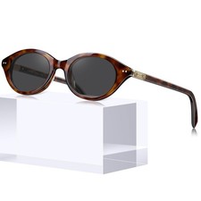 CARFIA Oval Acetate Polarized Sunglasses for Women Small Face UV Protection