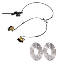 Front Hydraulic Twin Brake Caliper Disc Rotor for ATV Quad Go kart Buggy