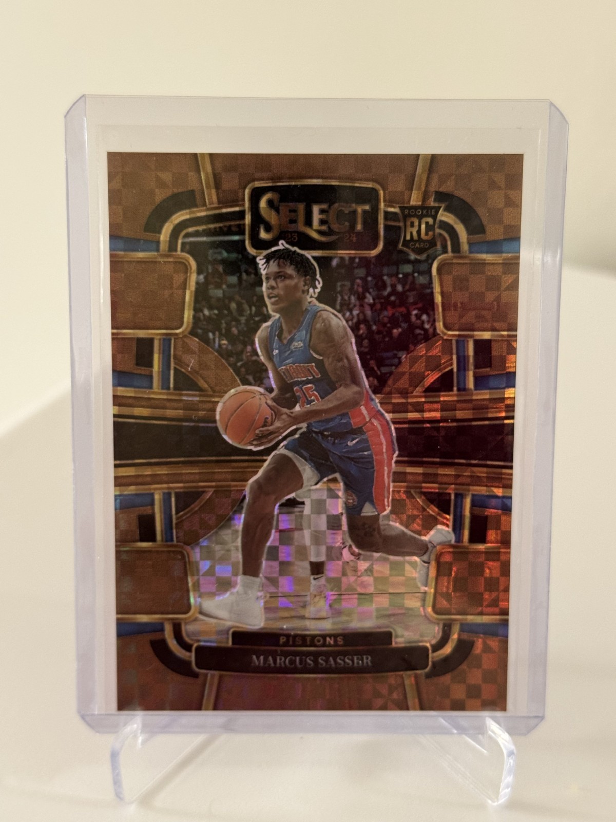 Marcus Sasser 2023-24 Select Brown Disco Prizms RC Concourse #05/49 Pistons #70
