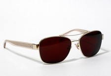 Coach Women's HC7064 HC/7064 9265/13 Gold/Crystal Brown Sunglasses 56mm E168