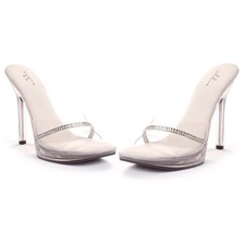 Ellie Rhinestone Strap Platform Mules Heels 502 Jesse