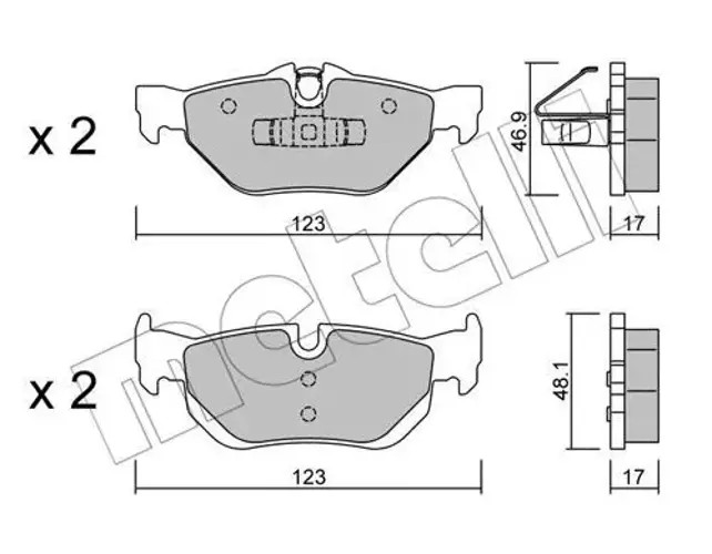 Brake pads 22-0642-0 METELLI for BMW 3 Touring 3 X1 1 Coupe 3 Coupe 1
