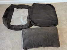 Lovesac Chocolate Padded Velvet base covers and back pillow