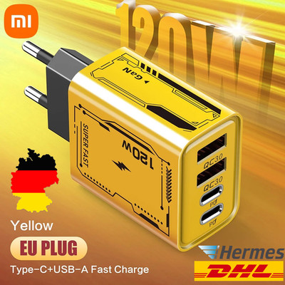 120W GaN Ladegerät USB-C QC 3.0 Schnelllade Adapter für Handy