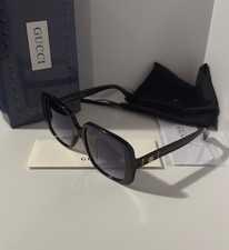Gucci GG0632SA Women Square Sunglasses Black Violet Gradient 56mm Ships Today