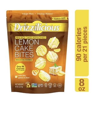 DRIZZILICICOUS Drizzilicious Lemon Bites 8oz Mini Rice Cakes 2025