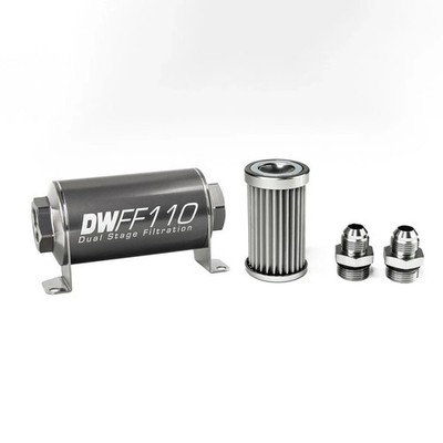 DeatschWerks For 8-03-110-005K-8 Stainless Steel 8AN Inline Fuel Filter Kit