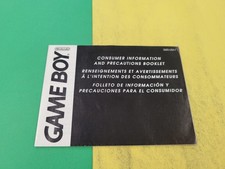 Game Boy Consumer Information And Precautions Booklet Fold Out DMG-USA-7